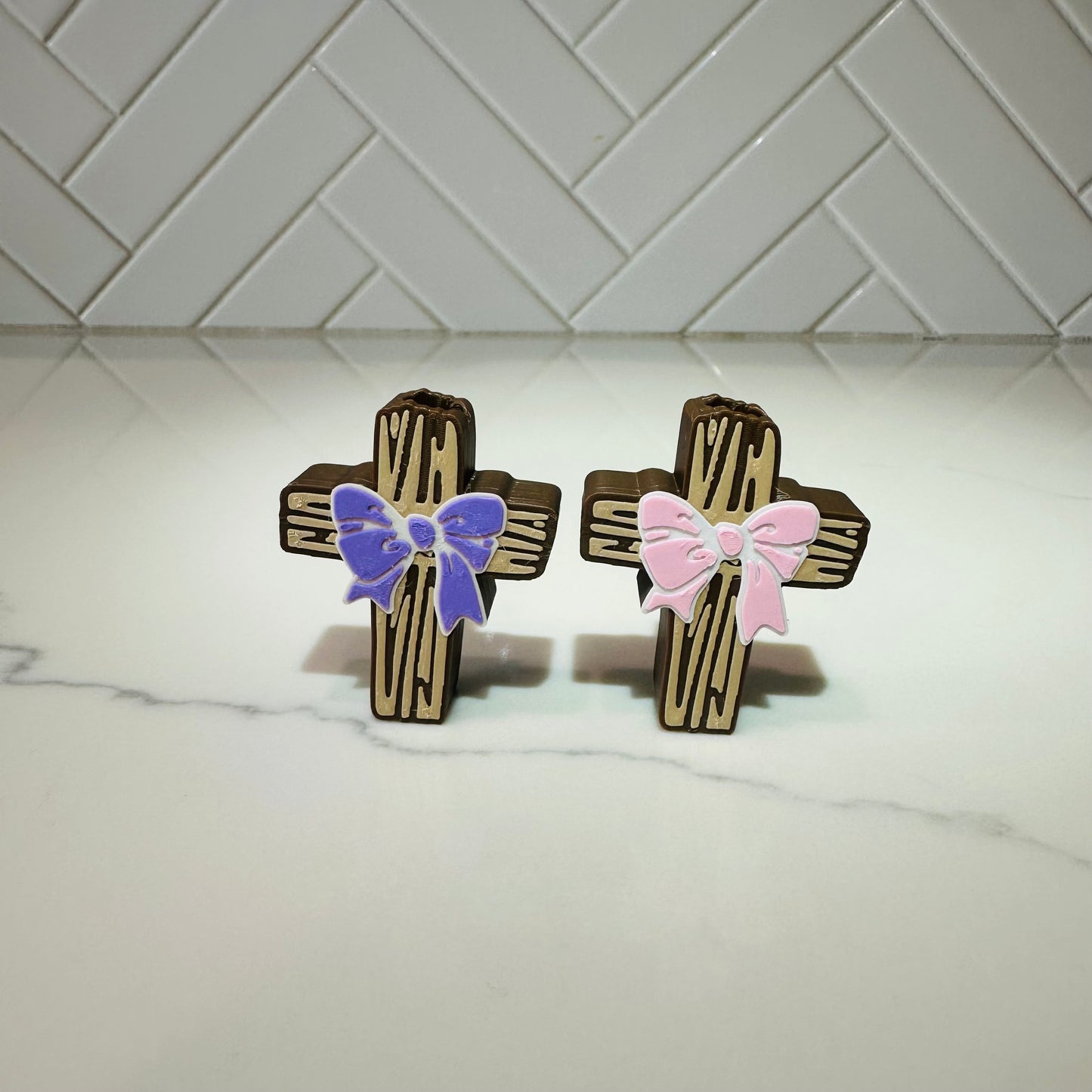 Faith Cross Straw Topper