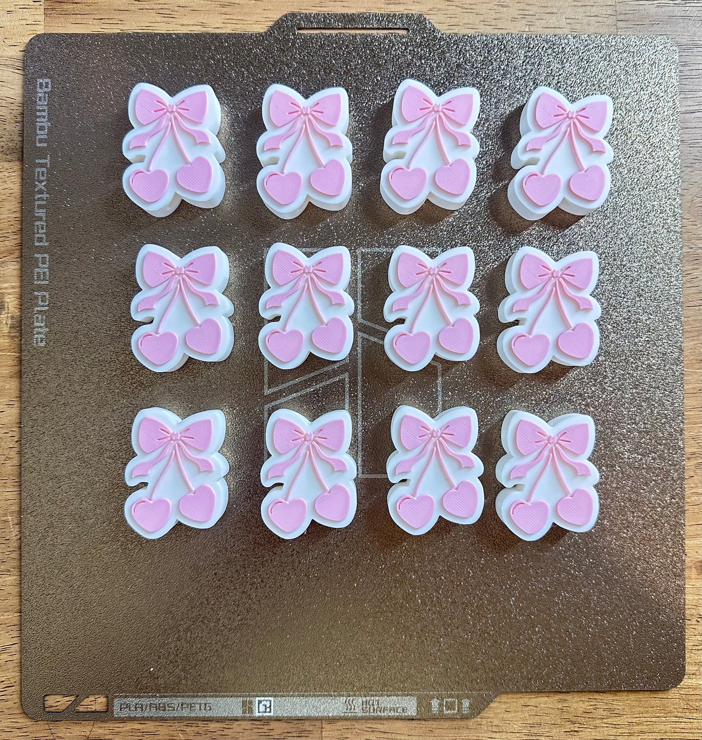 Cherry Bow Straw Topper