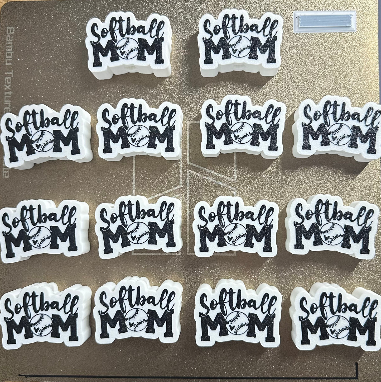 Softball Mom Straw Topper