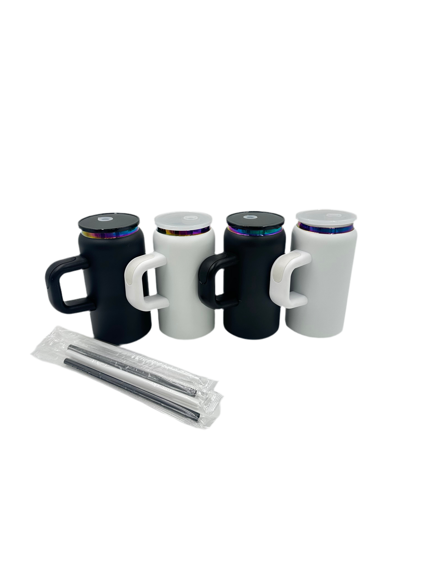 16oz Stainless Steel can rainbow plated -4pcs Bundle