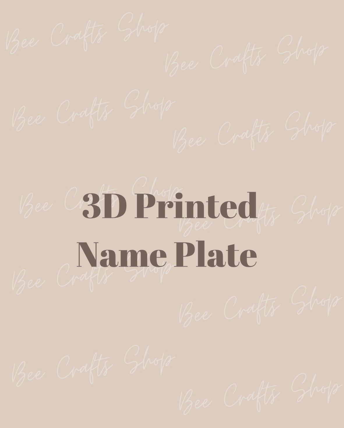 3D Printed Name Plate