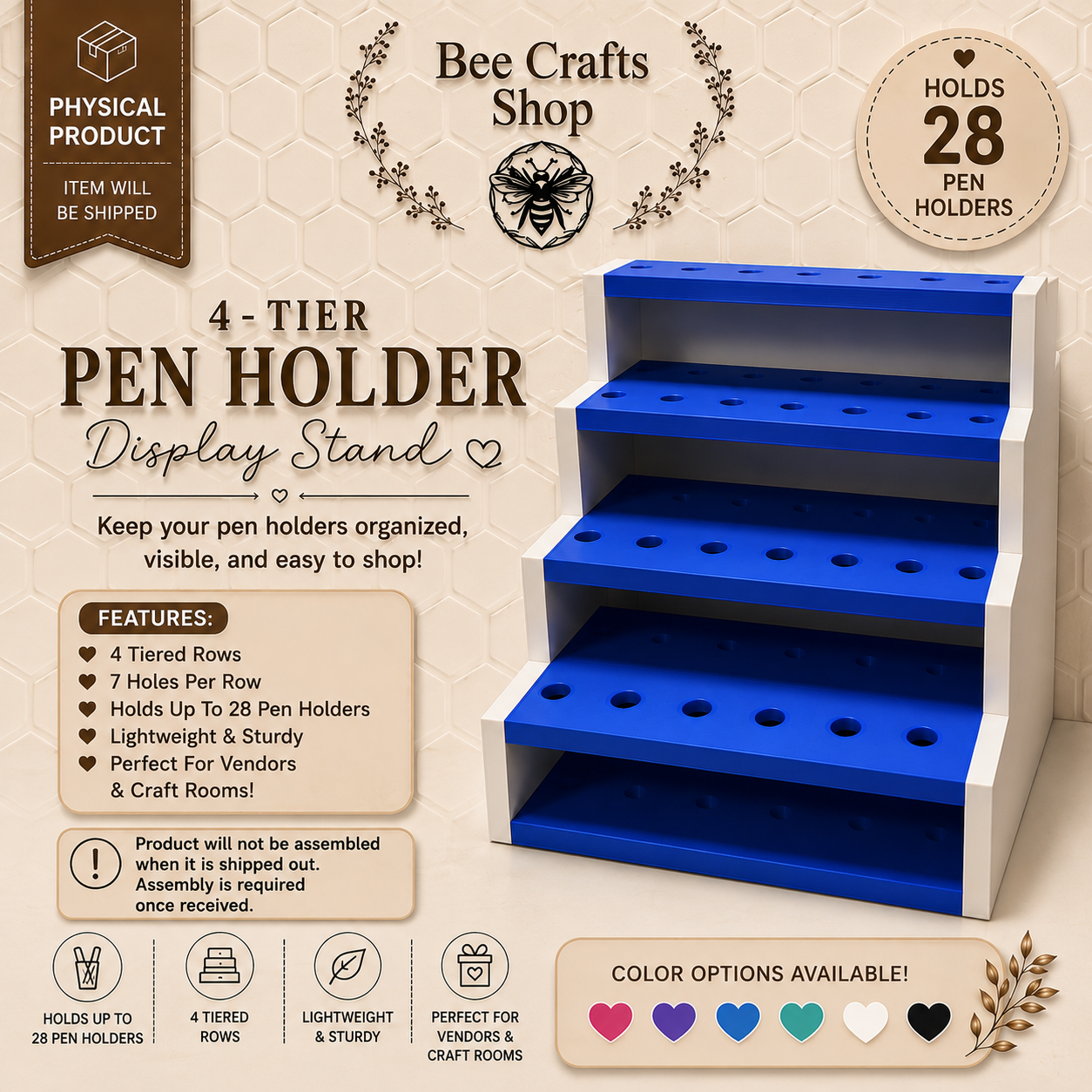4-Tier Pen Holder 3D Print