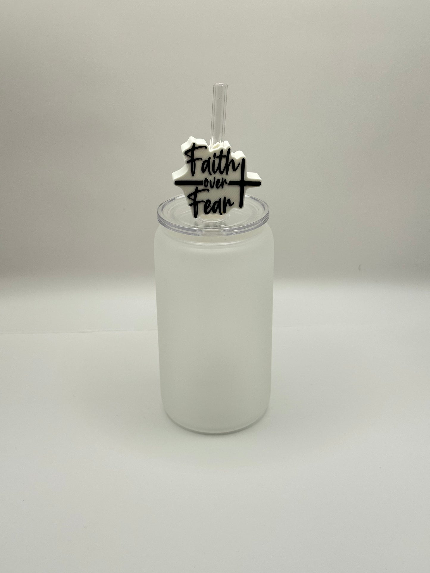 Faith over Fear Straw Topper