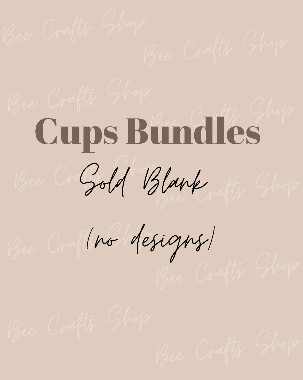 Cups Sold as Bundles