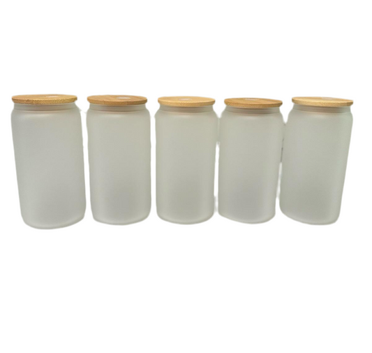 16oz Frosted Glass cups (5cup Bundle)