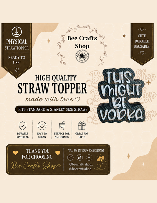 "This might be" 3D Printed Straw Topper 8.5mm