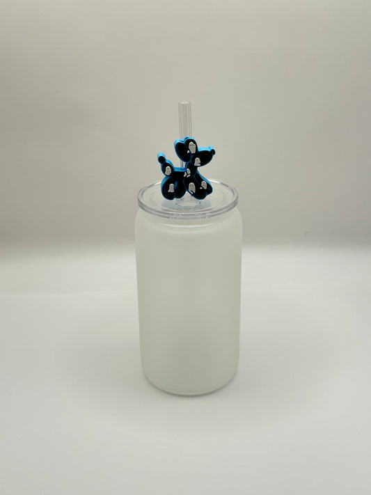 Balloon Dog Ghost Straw Topper