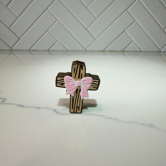 Faith Cross Straw Topper