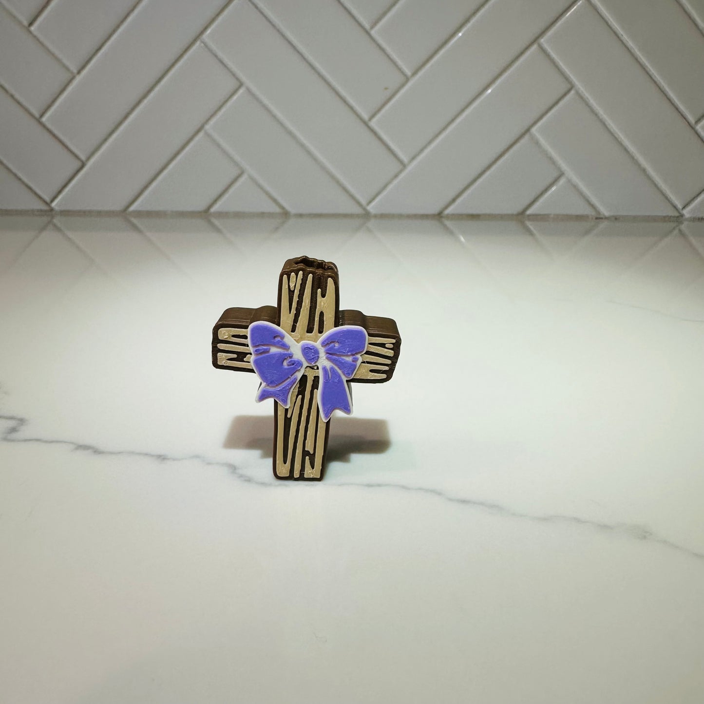 Faith Cross Straw Topper
