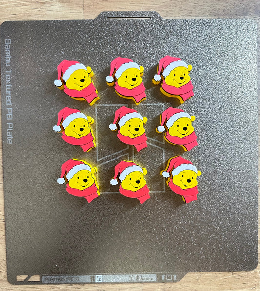 Christmas Pooh Straw Topper