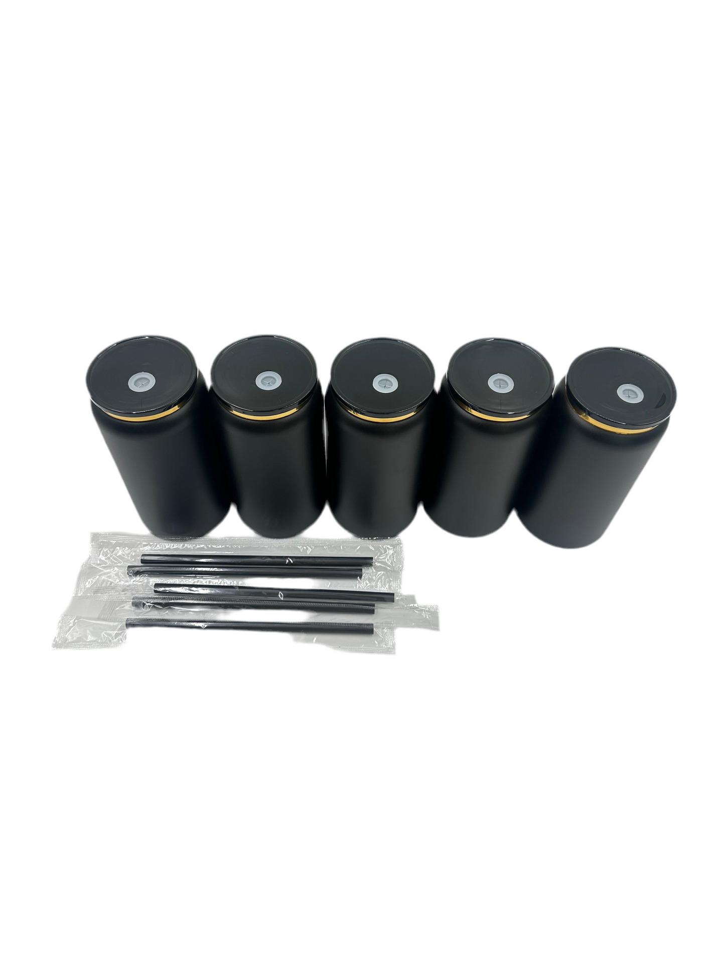 Black Stainless Steel with gold plate -5pcs Bundle