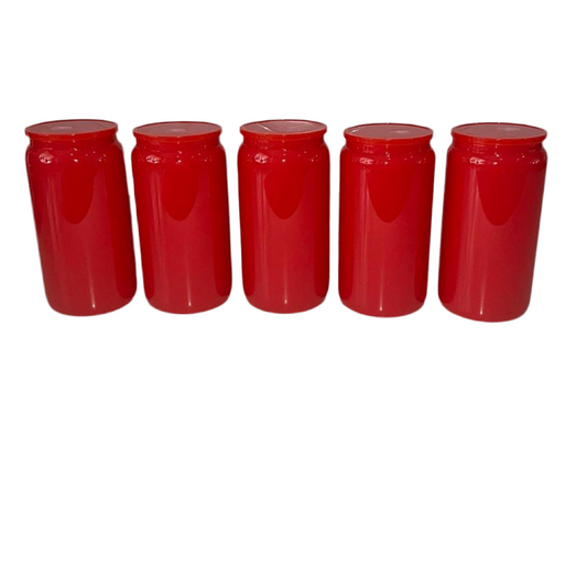 16oz Red Glass Bundle (5cups)