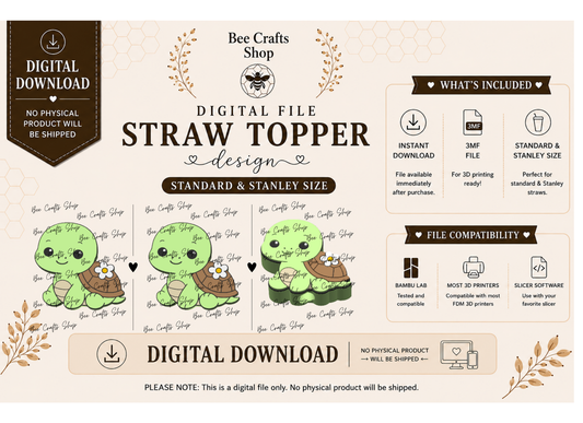 Cute Turtle 3mf Digital Design