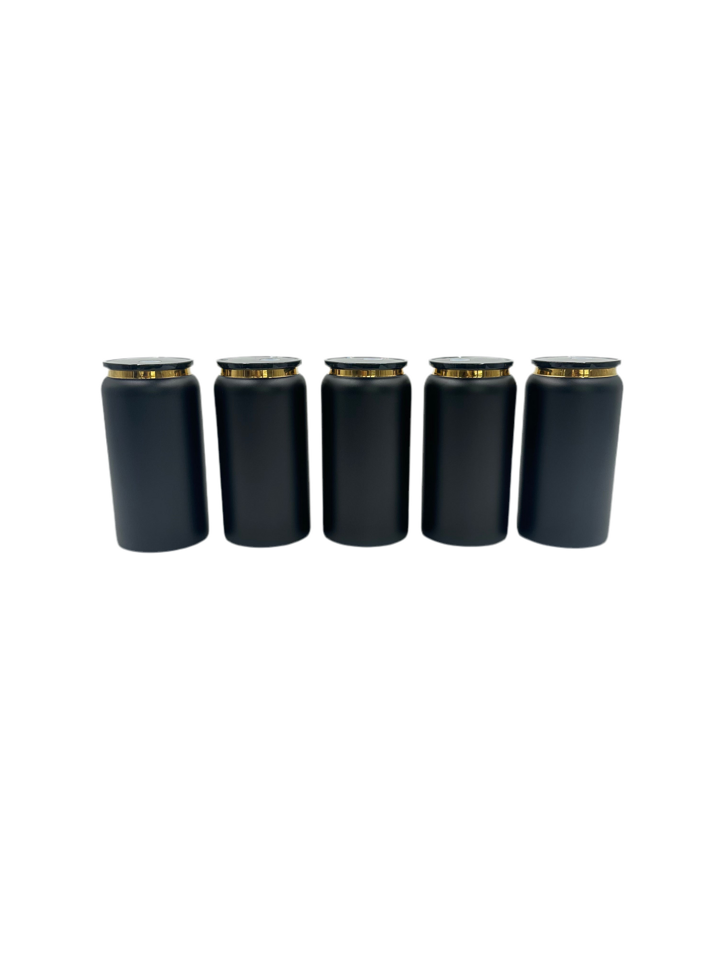 Black Stainless Steel with gold plate -5pcs Bundle