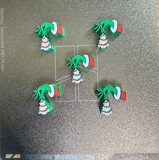 Grinchy Hand Straw Topper