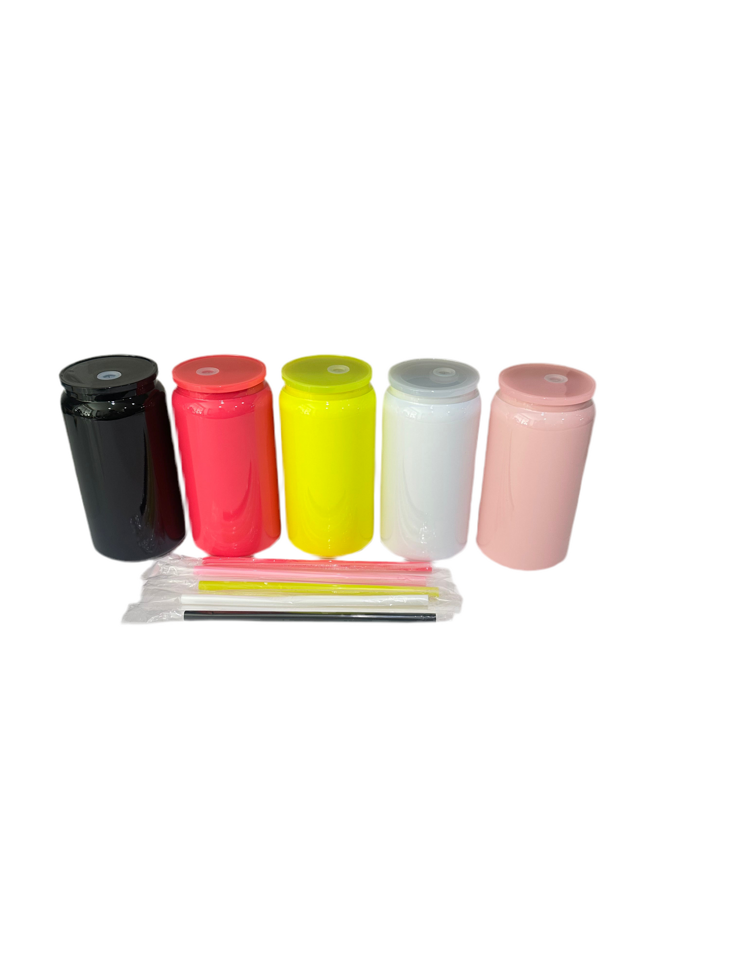 Glossy Colored Stainless Steel Tumbler Bundle