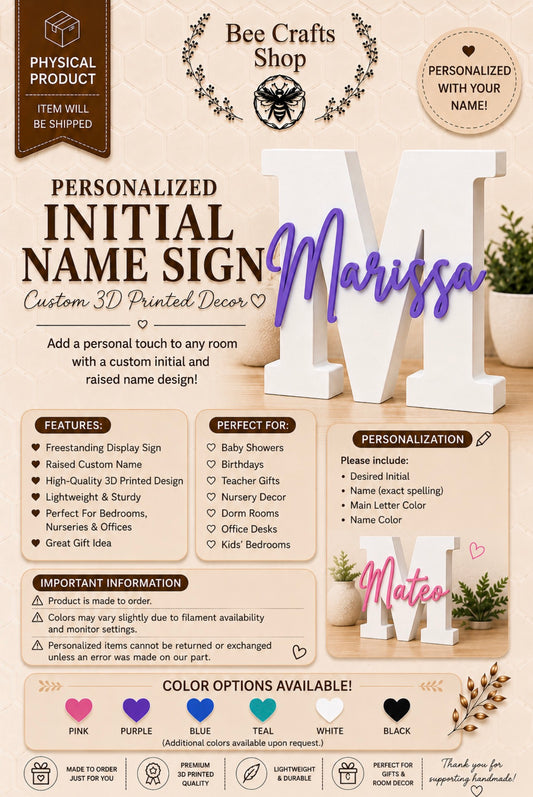 Personalized Initial Name Sign