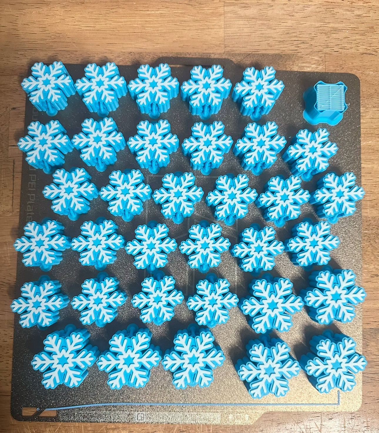 Blue Snowflake- Straw Topper