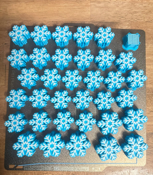 Blue Snowflake- Straw Topper