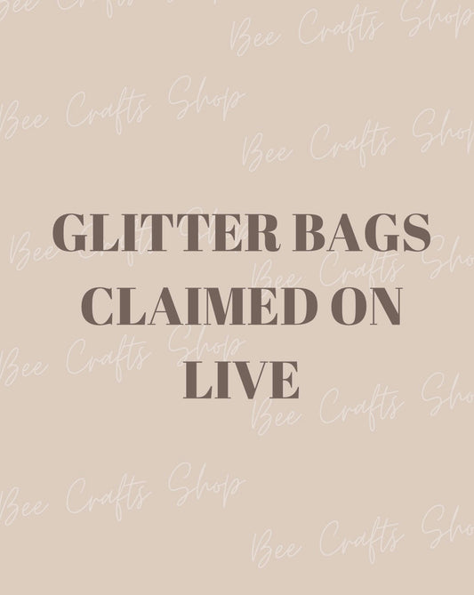 Glitter Bags chosen on live 🤩