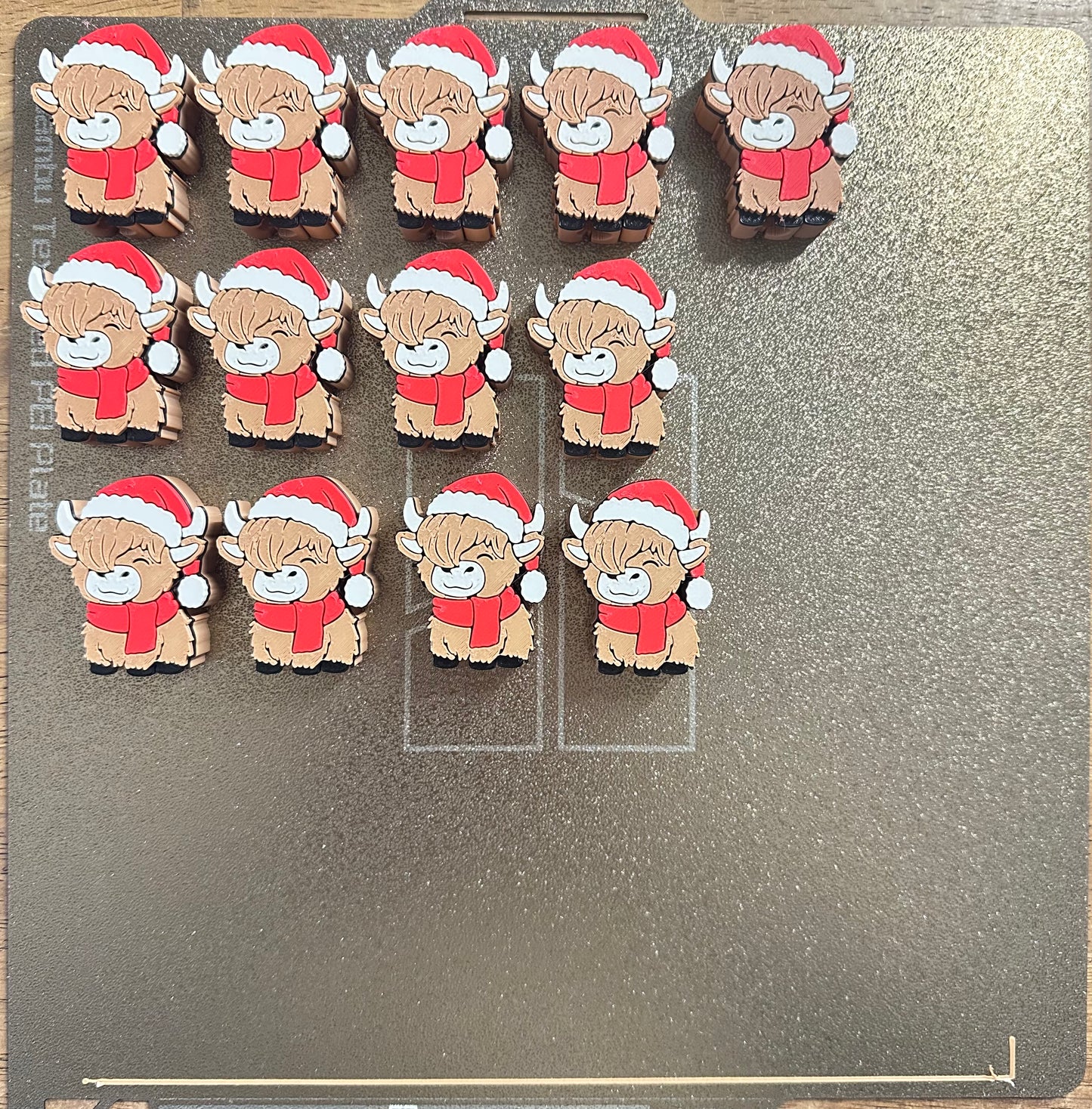 Christmas Cow  Straw Topper