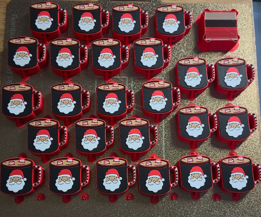 Hot Chocolate Santa Straw Topper