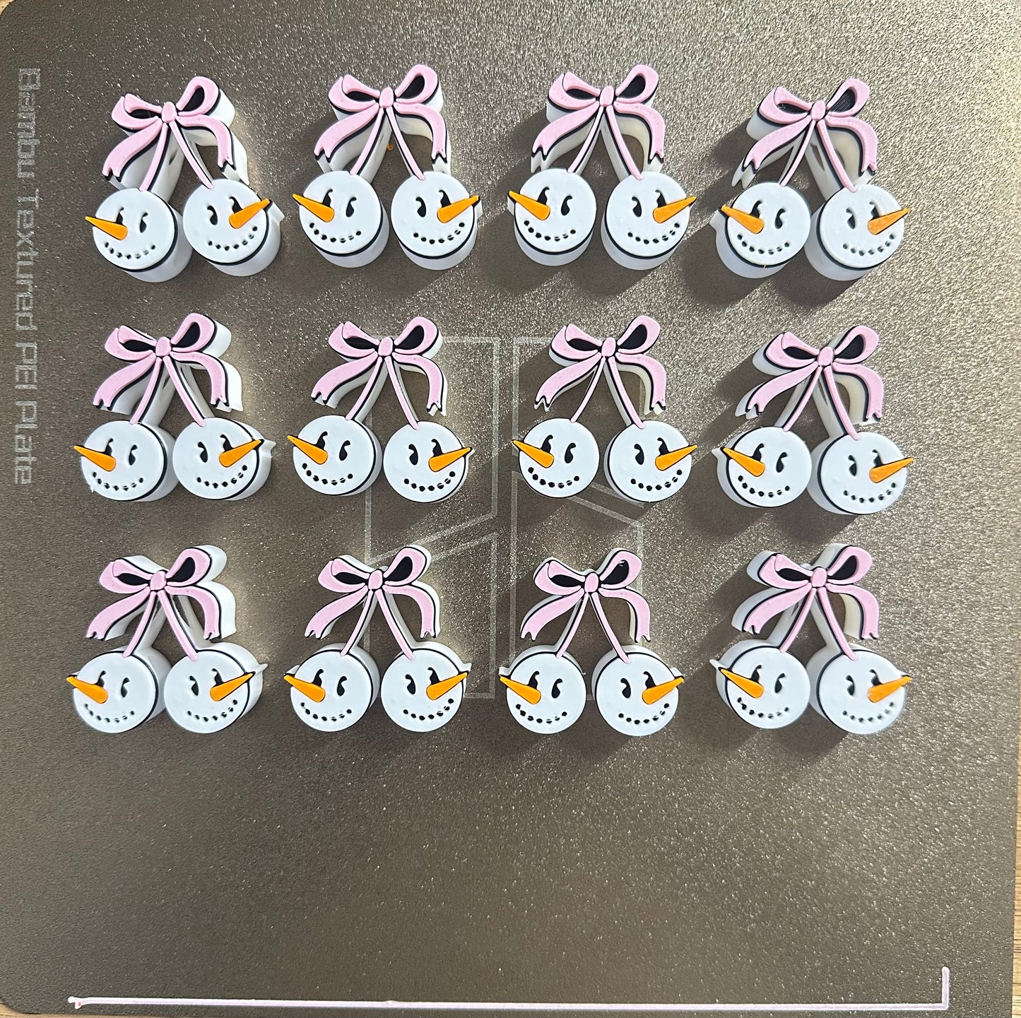 Snow Bow  Straw Topper