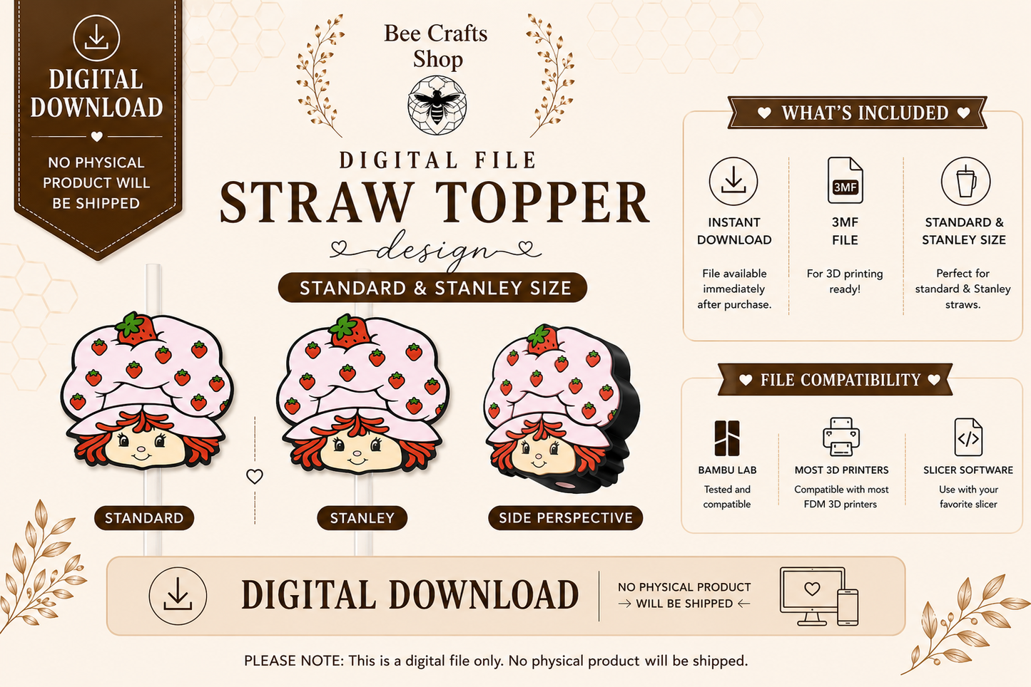 Strawberry Girl Digital Design 3MF