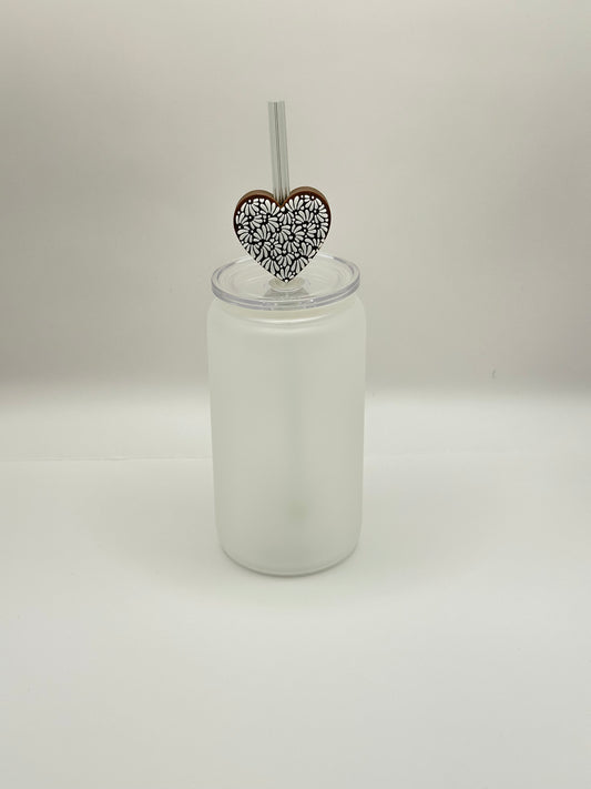 Talavera Heart Straw Topper